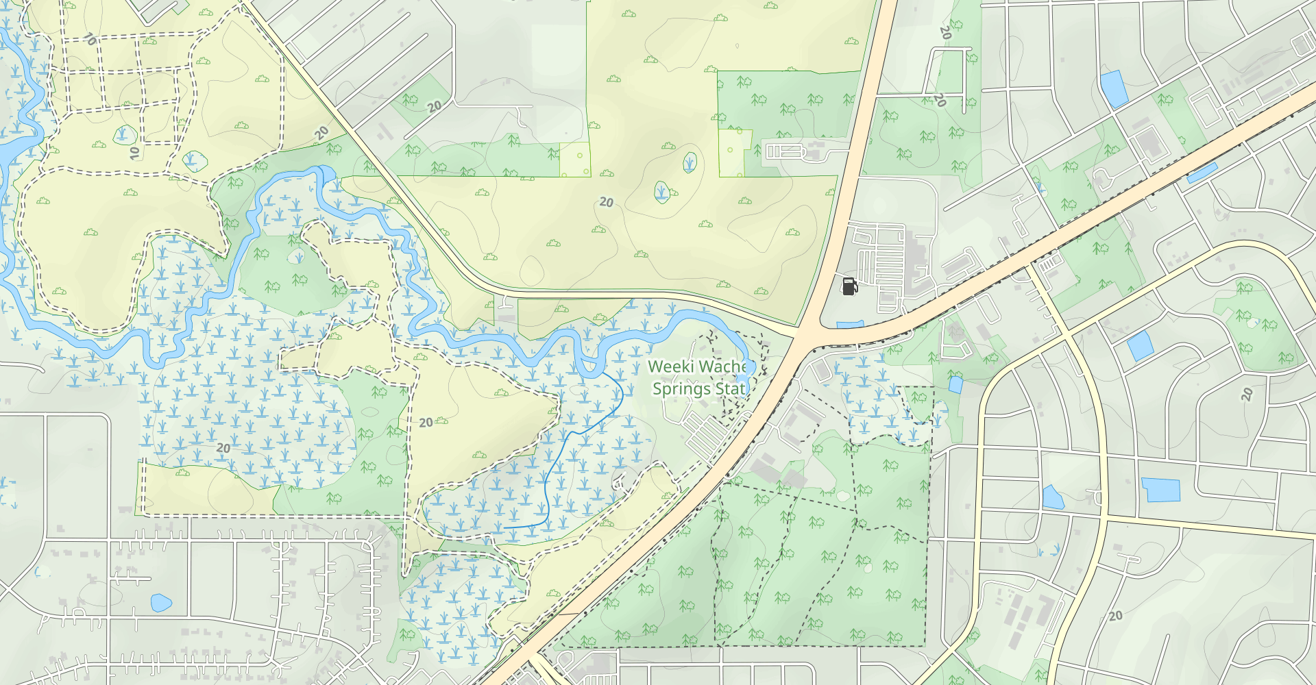 Weeki Wachee River Map Weeki Wachee River: Spring To Gardens, Spring Hill, Florida