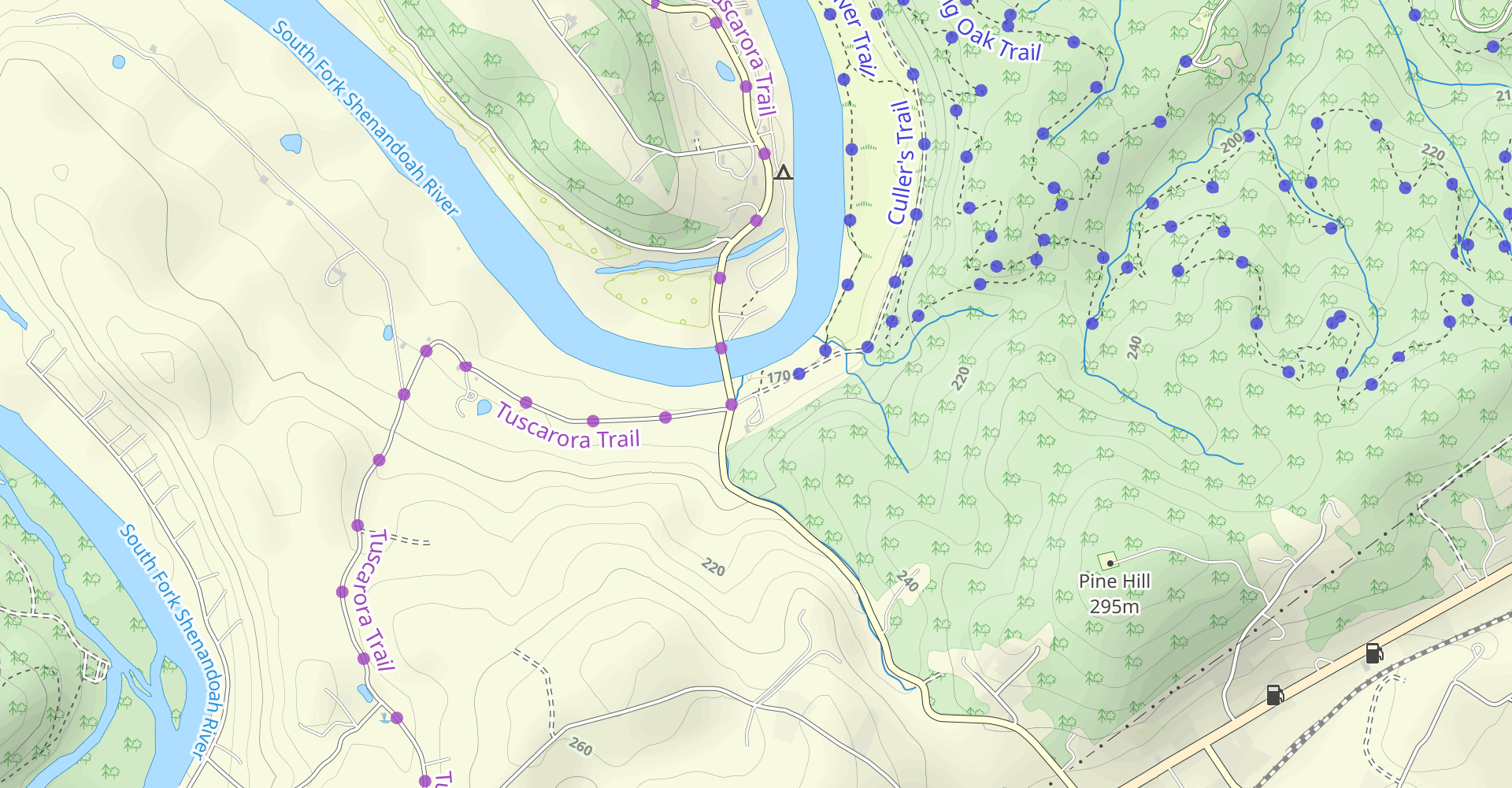 shenandoah river map