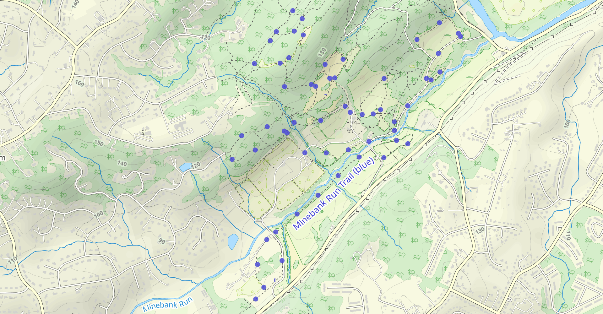 Cromwell Valley Park Map Hike Or Bike The Cromwell Valley Park With Loch Raven Add-On, Towson,  Maryland